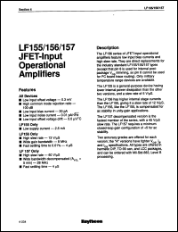 Click here to download LF155ADE/883B Datasheet