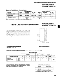 Click here to download CD54HC154F/3 Datasheet