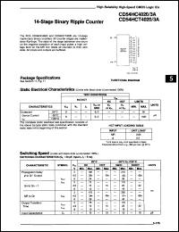 Click here to download CD74HCT4020EX98 Datasheet