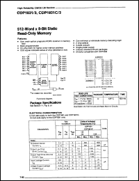 Click here to download CDP1831CE Datasheet