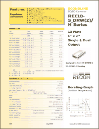 Click here to download REC10-1212SRWZH Datasheet