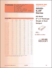 Click here to download RP20-1212DF Datasheet