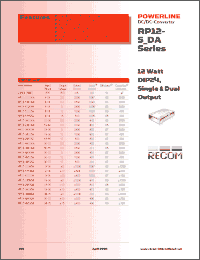 Click here to download RP12-1212DA Datasheet