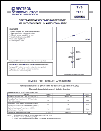 Click here to download P4KE100A Datasheet