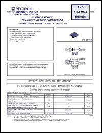 Click here to download 15FMCJ160A Datasheet