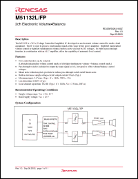 RENES M51132 Series Datasheets. M51132FP, M51132L Datasheet.