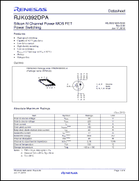 Click here to download RJK0392DPA-00-J53 Datasheet