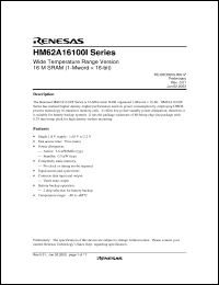 Click here to download HM62A16100I Datasheet