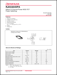 Click here to download RJK0394DPA-00-J53 Datasheet