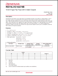 Click here to download RD74LVC16374B Datasheet