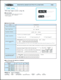 Click here to download 16YXH120M63X11 Datasheet