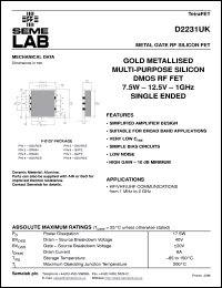 Click here to download D2231UK Datasheet