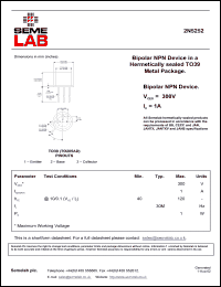 Click here to download SF_2N5252 Datasheet