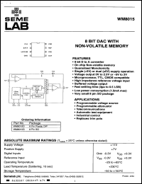 Click here to download WM8015D Datasheet