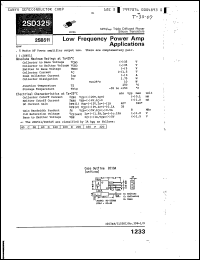 Click here to download 2SD325 Datasheet