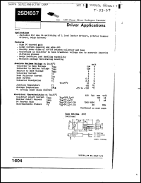 Click here to download 2SD1837 Datasheet