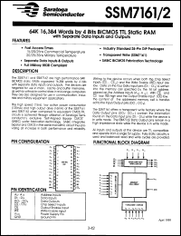 Click here to download SSM7162-25SB Datasheet