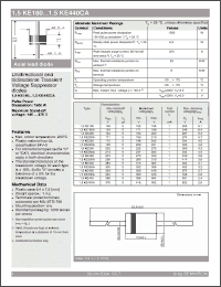 Click here to download 1.5KE250A Datasheet