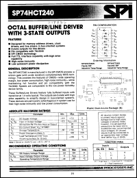 Click here to download SP74HCT240N Datasheet