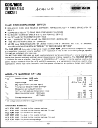 Click here to download HCC4041UBK Datasheet