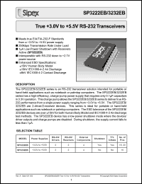 Click here to download SP3222EBCY Datasheet