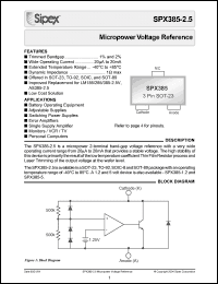 Click here to download SPX385M1-2.5/TR Datasheet