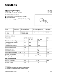 Click here to download BF421 Datasheet