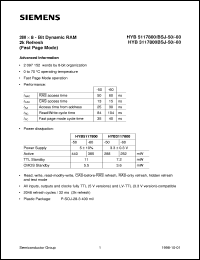 Click here to download HYB3117800BSJ-60 Datasheet