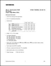 Click here to download HYB5117805BJ-70 Datasheet