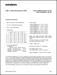 Click here to download HYB314265BJ-50 Datasheet