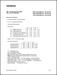 Click here to download HYB3165160ATL-60 Datasheet