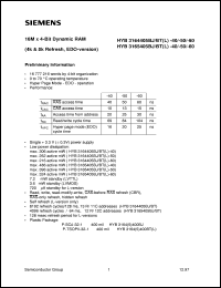 Click here to download HYB3165405BT-40 Datasheet