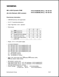 Click here to download HYB3164805BTL-60 Datasheet