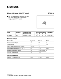 Click here to download BF994 Datasheet