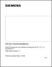 Click here to download PEB22554 Datasheet