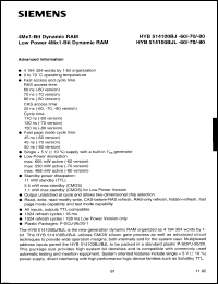 Click here to download HYB514100AJ60 Datasheet