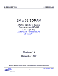 Click here to download K4S643232E-TE70 Datasheet