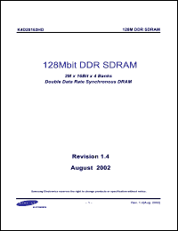 Click here to download K4D28163HD Datasheet