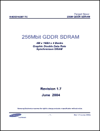 Click here to download K4D551638F-TC50 Datasheet