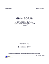 Click here to download K4G323222A-PC/L7C Datasheet