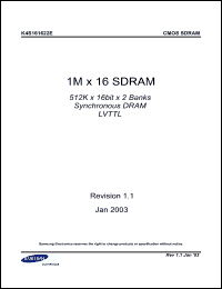 Click here to download K4S161622E Datasheet