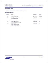 Click here to download K7A161801A Datasheet