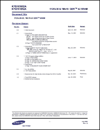 Click here to download K7Q163652A Datasheet