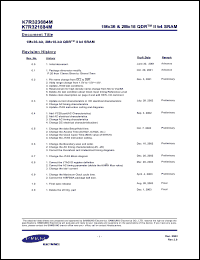 Click here to download K7R323684M-FC16 Datasheet