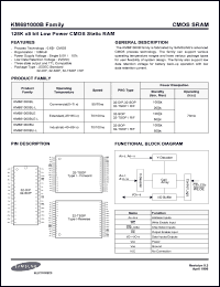 Click here to download KM681000BLE-L Datasheet