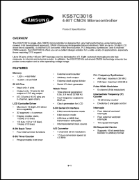 Click here to download KS57C3016 Datasheet