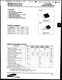 Click here to download IRFR9015 Datasheet