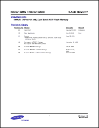 Click here to download K8D6316UTM-LC07 Datasheet