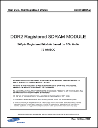 Click here to download M393T2863AZA-D5 Datasheet