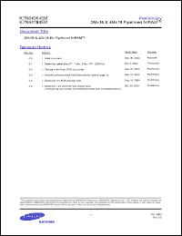 Click here to download K7N641845M-FC16 Datasheet